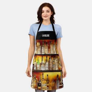 Die künstlerische Aquarellfarbe der Rückseite der  Schürze