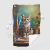 Die künstlerische Katze Golfhandtuch (Insitu)