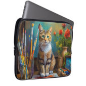 Die künstlerische Katze Laptopschutzhülle (Vorne Rechts)