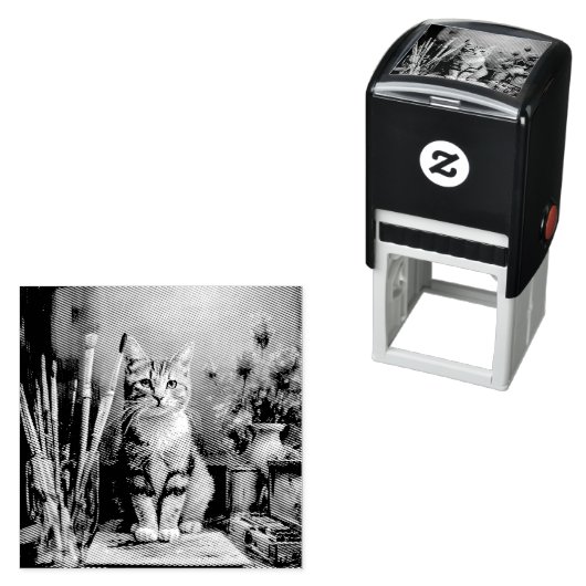 Die künstlerische Katze Permastempel (Beispiel)