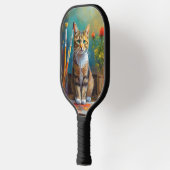 Die künstlerische Katze Pickleball Schläger (Links)