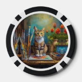 Die künstlerische Katze Pokerchips (Rückseite)
