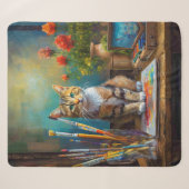 Die künstlerische Katze Sherpadecke (Vorderseite (Horizontal))