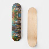 Die künstlerische Katze Skateboard (Vorderseite)