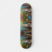 Die künstlerische Katze Skateboard (Vorne)