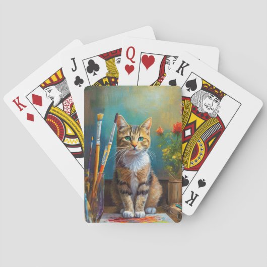 Die künstlerische Katze Spielkarten (Rückseite)