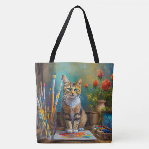 Die künstlerische Katze Tasche