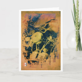 Die künstlerische Motorgrußkarte Karte