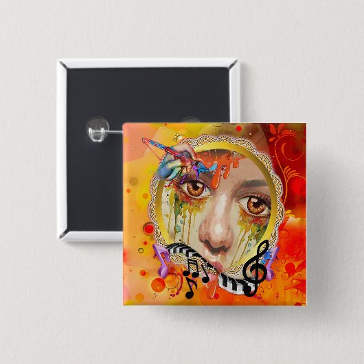 Die künstlerische Palette Button (Vorne & Hinten)