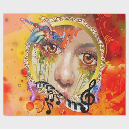 Die künstlerische Palette Geschenkpapier (Flach)