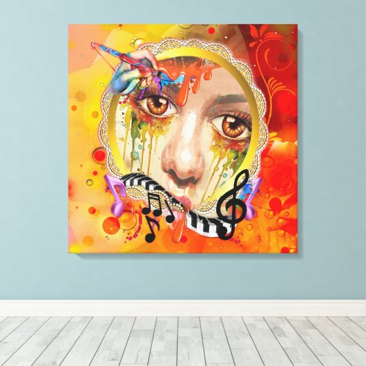 Die künstlerische Palette Leinwanddruck (Insitu (Holzboden))