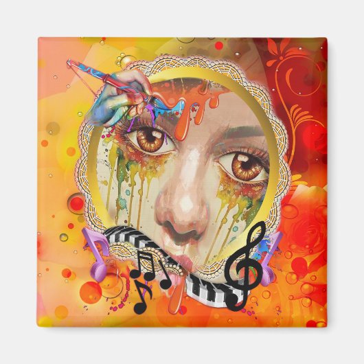 Die künstlerische Palette Magnet (Vorne)