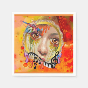 Die künstlerische Palette Serviette