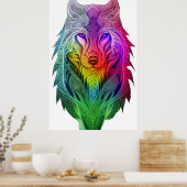 Die künstlerische Vision der Sigma Wolf Illustrati Poster (Küche)