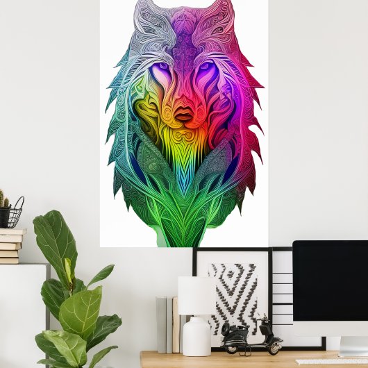 Die künstlerische Vision der Sigma Wolf Illustrati Poster (Heimbüro)