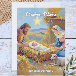 Die künstlerische Weihnachten wünscht Heilige Gebu