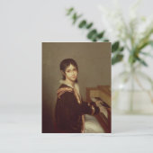 Die Künstlertochter am Klavier Postkarte (Stehend Vorderseite)