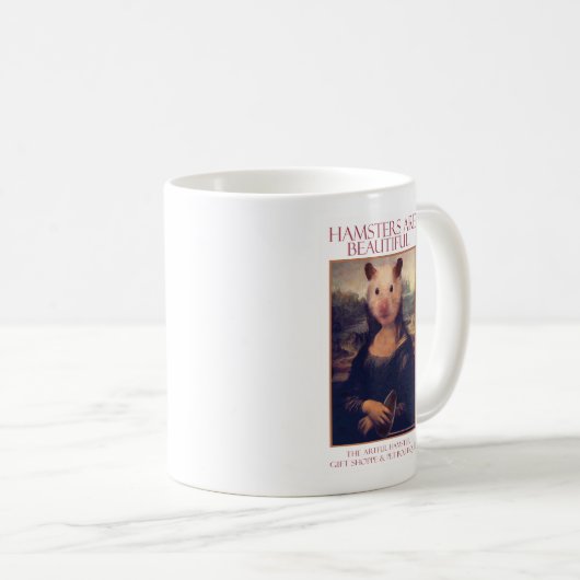 Die kunstvolle Hamster-Mona Lisa Tasse (VorderseiteRechts)