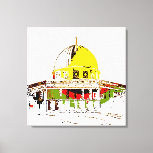 Die Kuppel des Felsens: Ein Symbol des Friedens Leinwanddruck (Vorderseite)