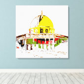 Die Kuppel des Felsens: Ein Symbol des Friedens Leinwanddruck (Insitu (Holzboden))