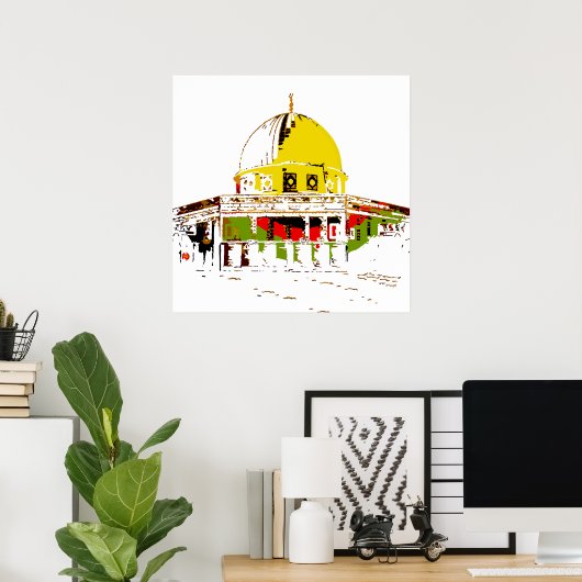 Die Kuppel des Felsens: Ein Symbol des Friedens Poster (Heimbüro)