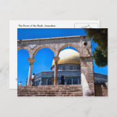 Die Kuppel des Felsens, Jerusalem Postkarte (Vorne/Hinten)
