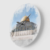 Die Kuppel des Felsens Schöne islamische Heilige S Große Wanduhr (Winkel)