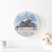 Die Kuppel des Felsens Schöne islamische Heilige S Große Wanduhr (Zuhause)