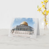 Die Kuppel des Felsens Schöne islamische Heilige S Karte (Gelbe Blume)