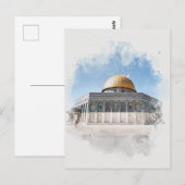 Die Kuppel des Felsens Schöne islamische Heilige S Postkarte (Vorne/Hinten)