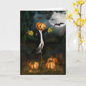 Die Kürbis-Flecken-Halloween-Karte Karte (Gelbe Blume)