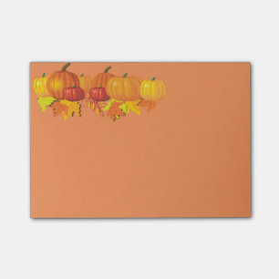 Die Kürbise des Falles Post-it Klebezettel