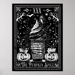 Die Kürbisgewürz-Tarotkarte Poster