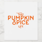 Die Kürbisgewürze im Herbst fallen saisonale niedl Weinetikett (Einzelnes Label)