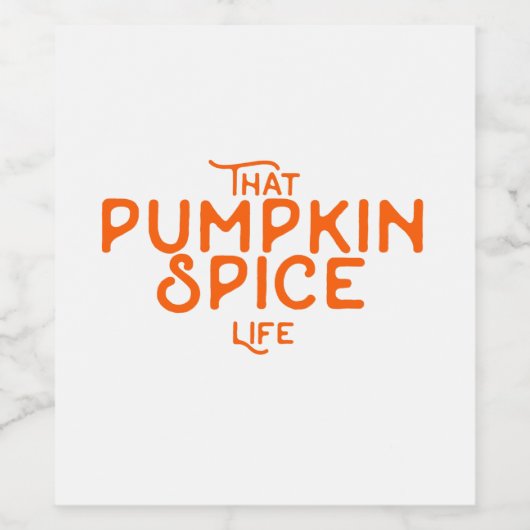 Die Kürbisgewürze im Herbst fallen saisonale niedl Weinetikett (Einzelnes Label)