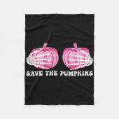 Die Kürbiskins Halloween-Brustkrebsvorausschauunge Fleecedecke (Vorderseite)