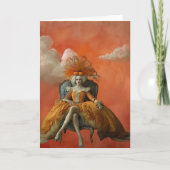 Die Kürbiskönigin | Grußkarte für surreal Art Karte (Vorderseite)