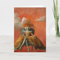 Die Kürbiskönigin | Grußkarte für surreal Art