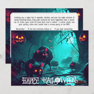Die Kürbispest-Parade Halloween-Karte Einladung
