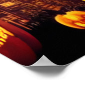 Die Kürbisstadt zu Halloween | AI Art Poster (Ecke)