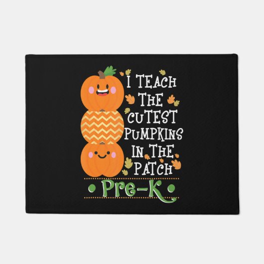 Die Kürme im Patch Pre-K Halloween-Lehrer Fußmatte (Vorderseite)
