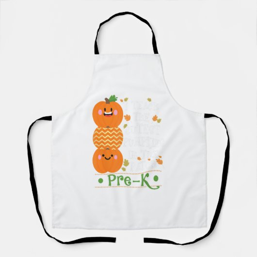 Die Kürme im Patch Pre-K Halloween-Lehrer Schürze (Vorderseite)