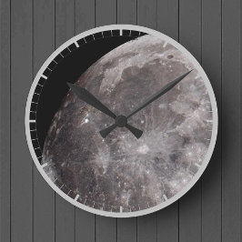 Die Kurve der Astronomie des Mondes Runde Wanduhr