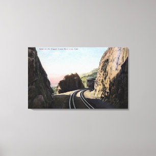 Die kurze Linie Eisenbahn-Auto Leinwanddruck