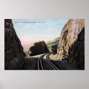 Die kurze Linie Eisenbahn-Auto Poster