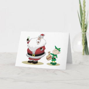 Die Kurze Liste der Santa. Feiertagskarte