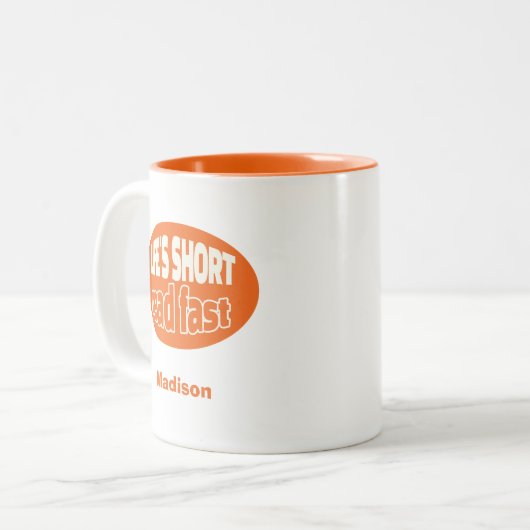 Die Kurzen Leseliebhaber des Lebens Zweifarbige Tasse (Vorderseite Links)