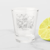 Die Kurzen Tumbler-Tauben Schnapsglas (Rückseite)