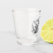 Die Kurzen Tumbler-Tauben Schnapsglas (Links)