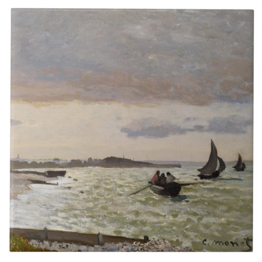 Die Küste bei Sainte-Adresse, 1864 Fliese (Vorderseite)